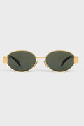 Occhiale celine da sole triomphe metal 01 in metallo oro/verde