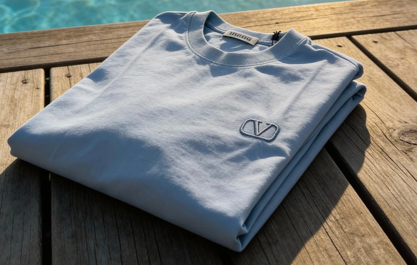T-SHIRT VALENTINO CELESTE