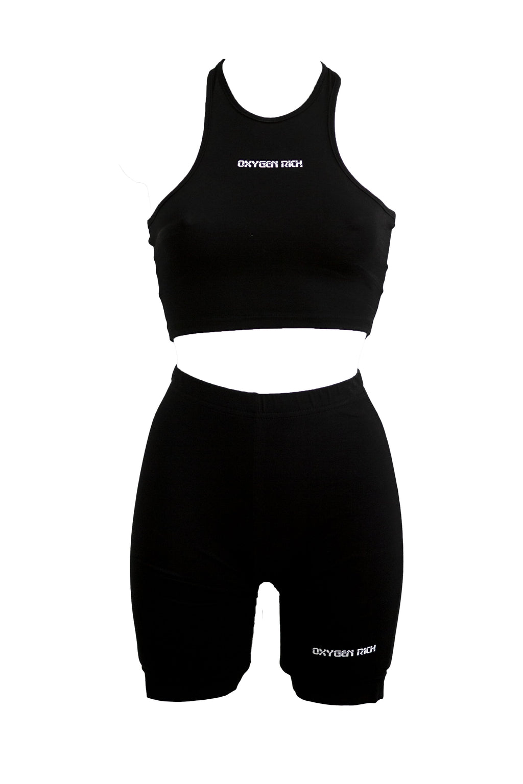 OXYGEN RICH  Top AND shorts cropped in cotone stretch donna