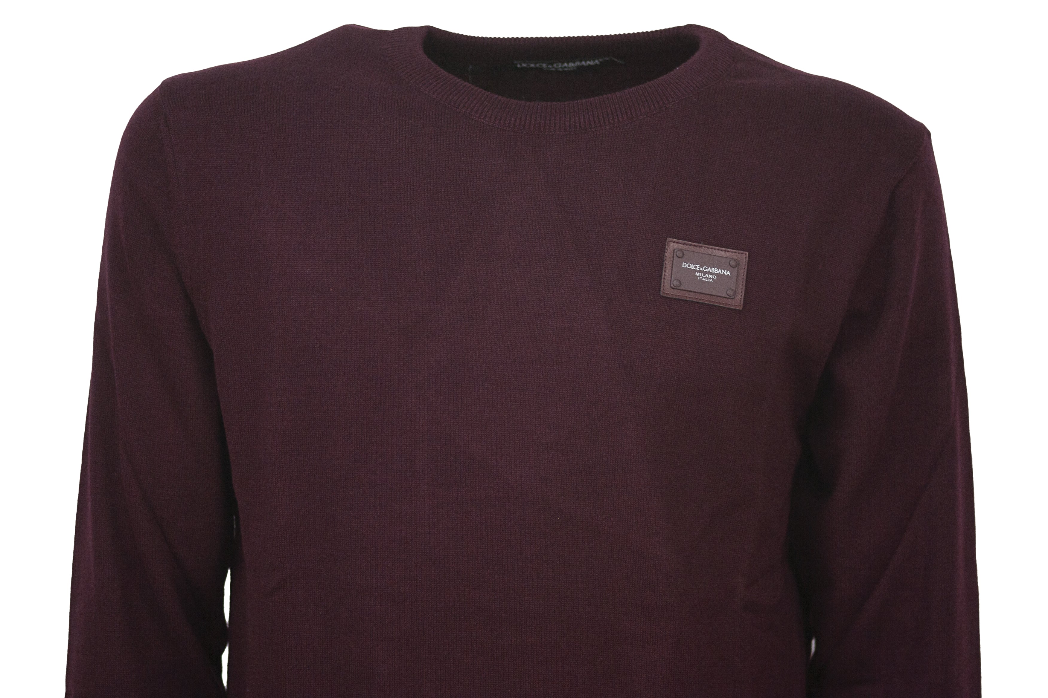 MAGLIONE GIROCOLLO CON TARGHETTA DOLCE&GABBANA