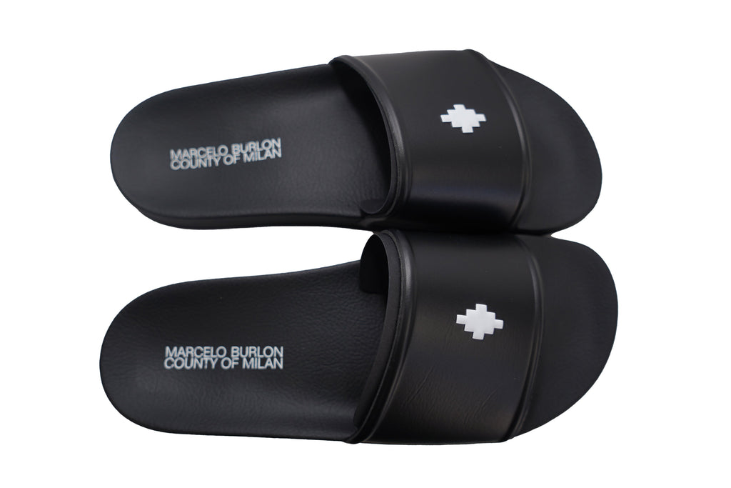 MARCELLO BURLON CIABATTA CROSS SLIDERS